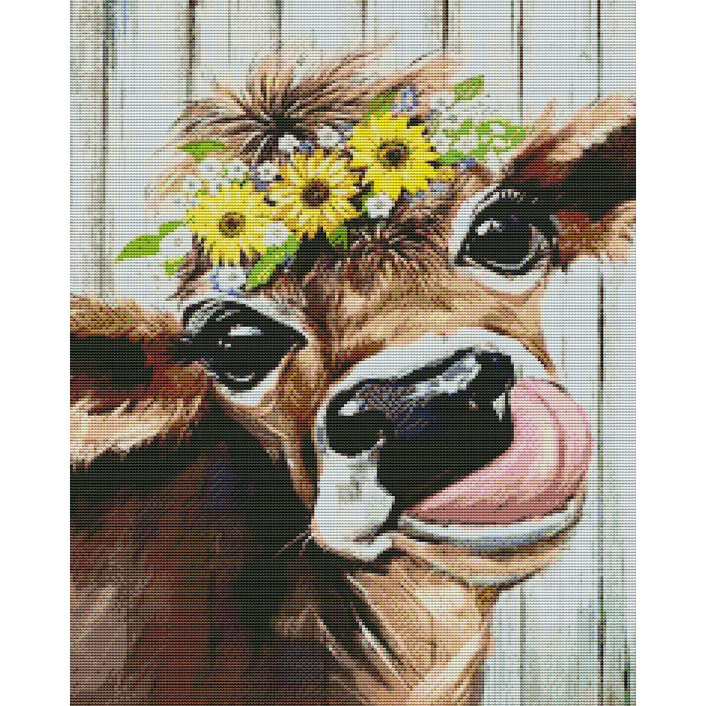 Alpine Yak - 11CT Stamped Cross Stitch 40*50CM