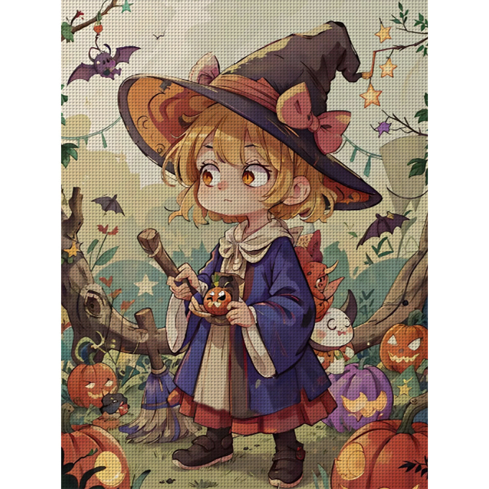 Witch - 11CT Stamped Cross Stitch 50*65CM