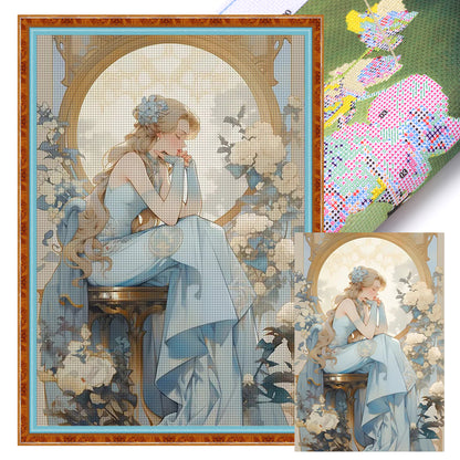 Girl - 11CT Stamped Cross Stitch 40*60CM