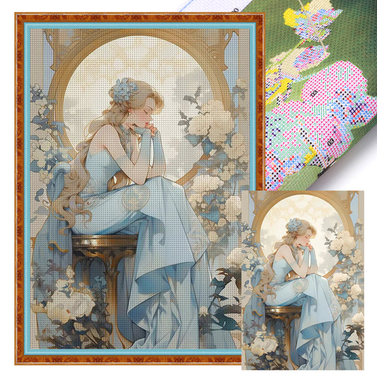 Girl - 11CT Stamped Cross Stitch 40*60CM