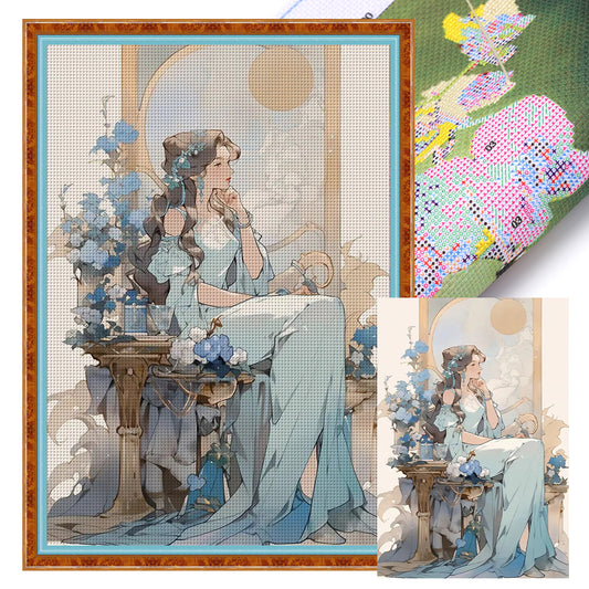 Girl - 11CT Stamped Cross Stitch 40*60CM