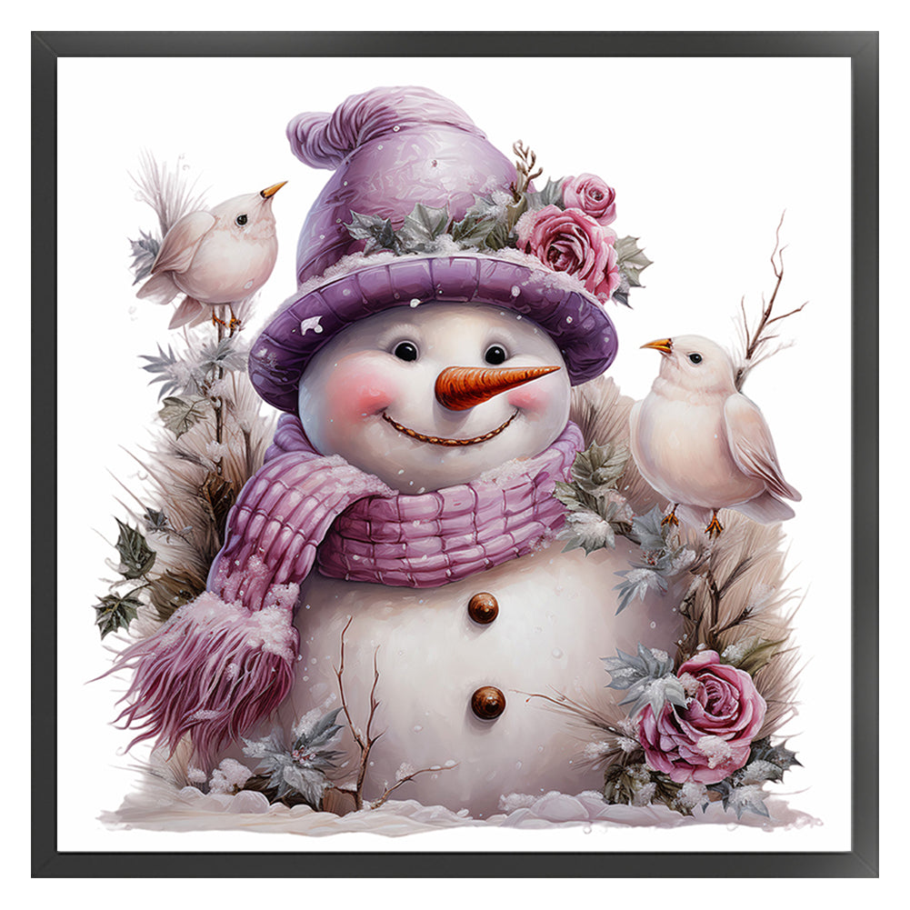 Winter Snowman - 18CT Counted Cross Stitch 30*30CM