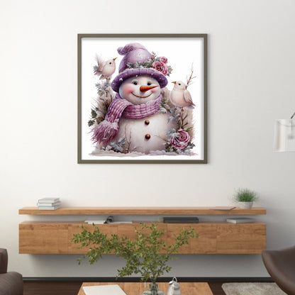 Winter Snowman - 18CT Counted Cross Stitch 30*30CM