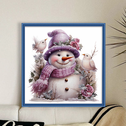 Winter Snowman - 18CT Counted Cross Stitch 30*30CM