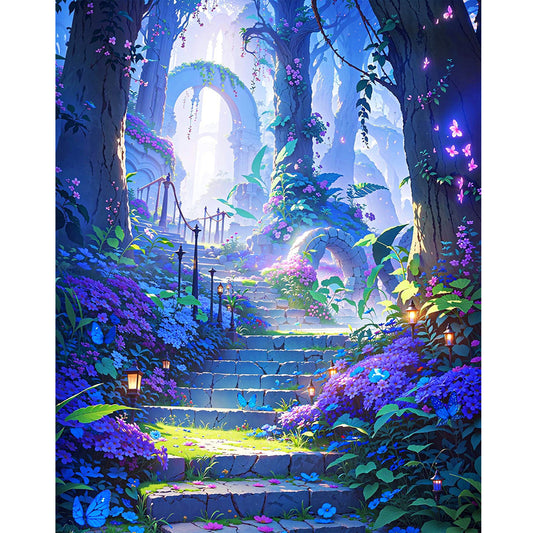 Forest Path - Full Round Drill Diamond Painting 40*50CM