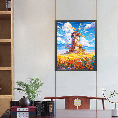 Floral Pinwheel - Full Round Drill Diamond Painting 40*50CM