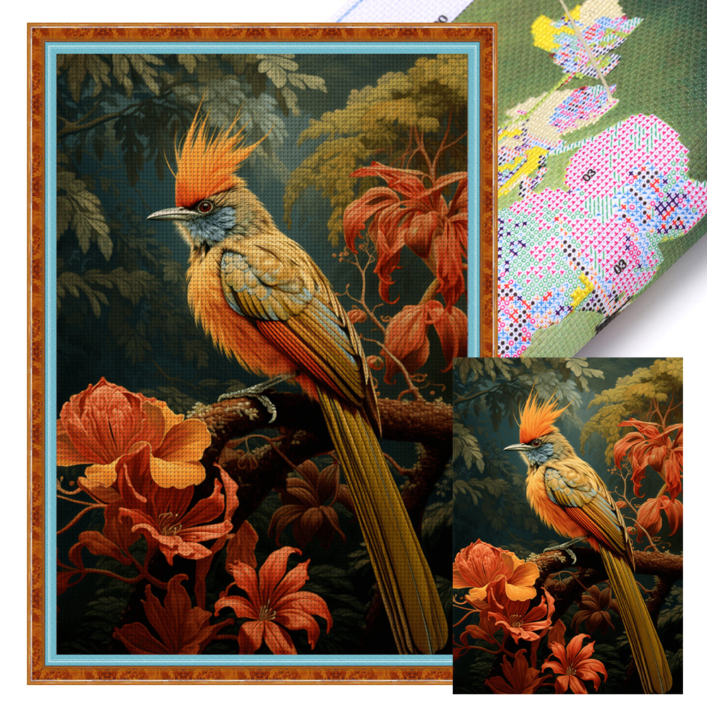 Exotic Bird - 11CT Stamped Cross Stitch 40*60CM