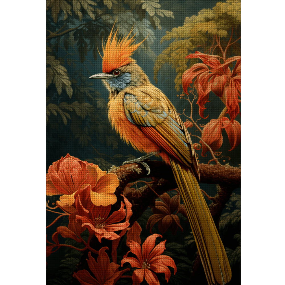Exotic Bird - 11CT Stamped Cross Stitch 40*60CM