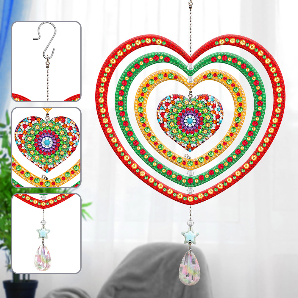 Suncatcher Diamond Painting Hanging Sign Christmas Home Windows Decor (Mandala)