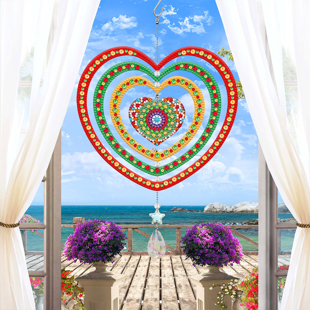 Suncatcher Diamond Painting Hanging Sign Christmas Home Windows Decor (Mandala)