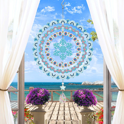 Suncatcher Diamond Painting Hanging Sign Christmas Home Windows Decor(Snowflake)