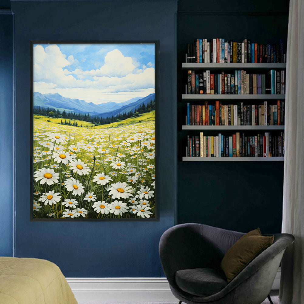 Daisy Flowers Field - 11CT Stamped Cross Stitch 40*60CM
