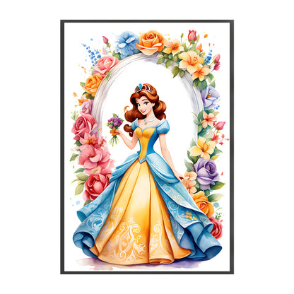 Flower Princess - 18CT Stamped Cross Stitch 35*50CM