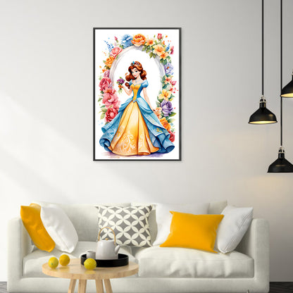 Flower Princess - 18CT Stamped Cross Stitch 35*50CM