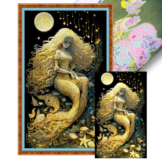 Owl In The Moonlight - 11CT Stamped Cross Stitch 50*80CM