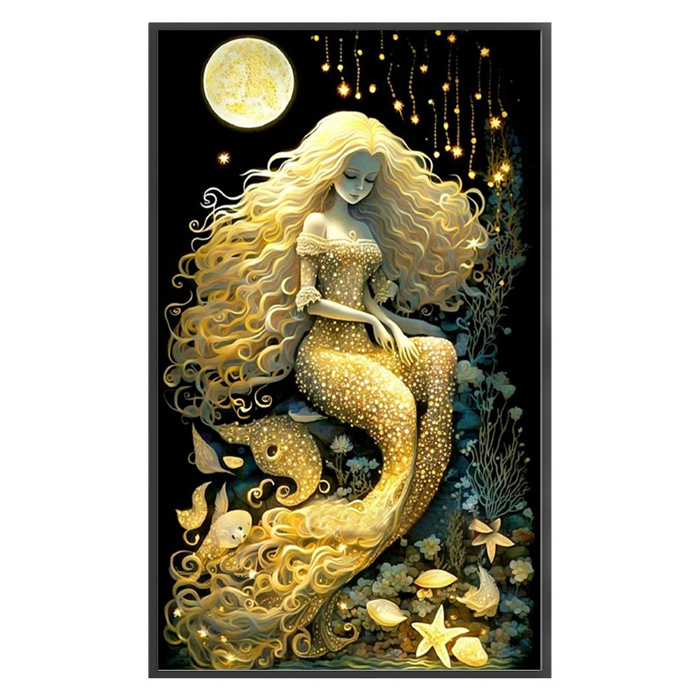 Owl In The Moonlight - 11CT Stamped Cross Stitch 50*80CM