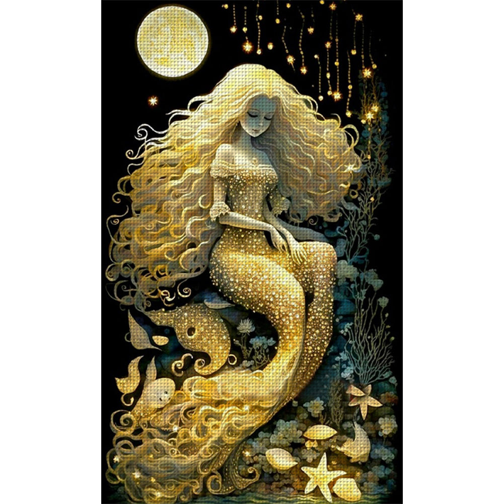 Owl In The Moonlight - 11CT Stamped Cross Stitch 50*80CM