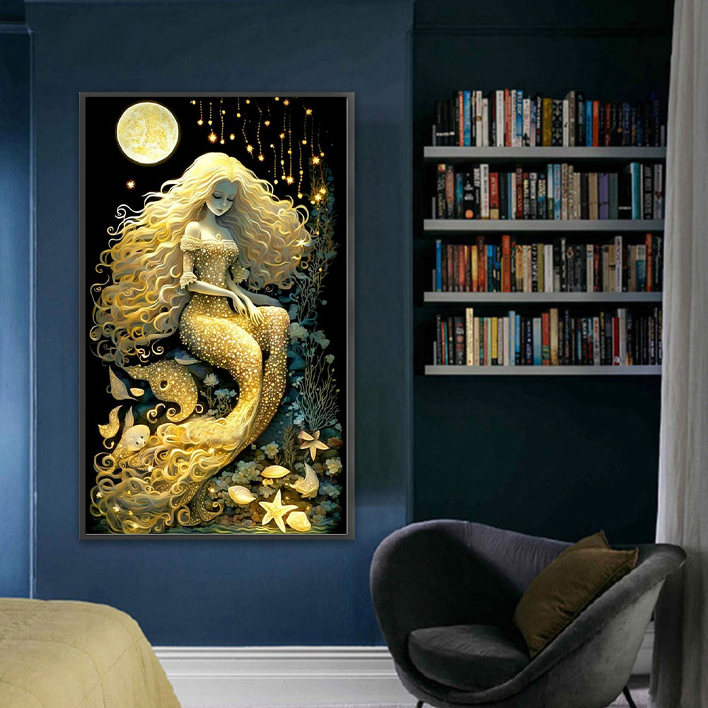 Owl In The Moonlight - 11CT Stamped Cross Stitch 50*80CM