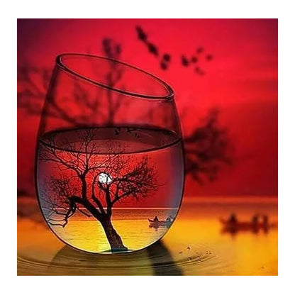 Sunset In Cup - 11CT Stamped Cross Stitch 40*40CM