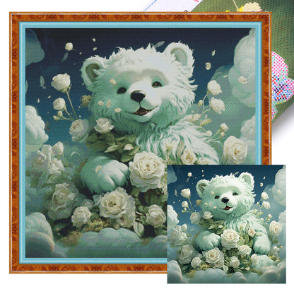 Cute Bear - 16CT Stamped Cross Stitch 50*50CM