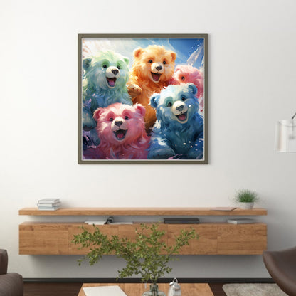 Cute Bear - 16CT Stamped Cross Stitch 50*50CM