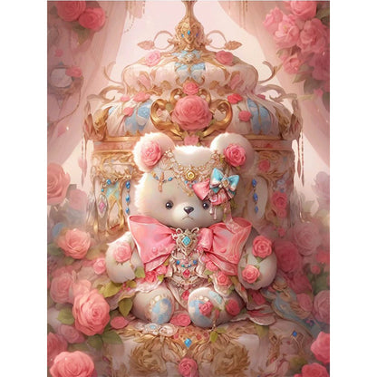 Pink Bear - 16CT Stamped Cross Stitch 50*65CM