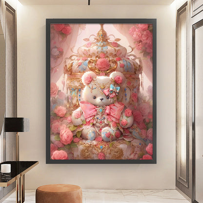 Pink Bear - 16CT Stamped Cross Stitch 50*65CM