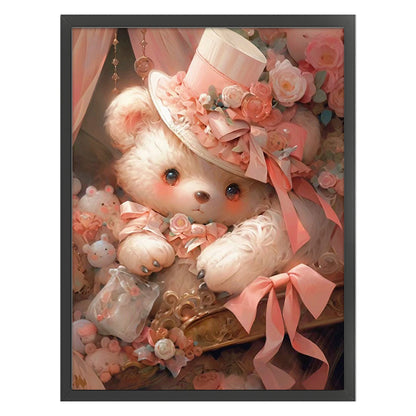 Pink Bear - 16CT Stamped Cross Stitch 50*65CM