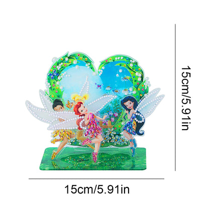 Diamond Painting Ornament Kits for Home Office Desktop Decor (Garden Fairy)