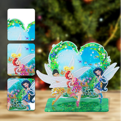 Diamond Painting Ornament Kits for Home Office Desktop Decor (Garden Fairy)