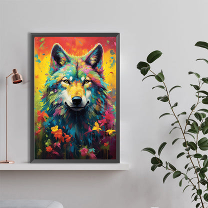 Color Paint Dog - Full Round Drill Diamond Painting 40*60CM