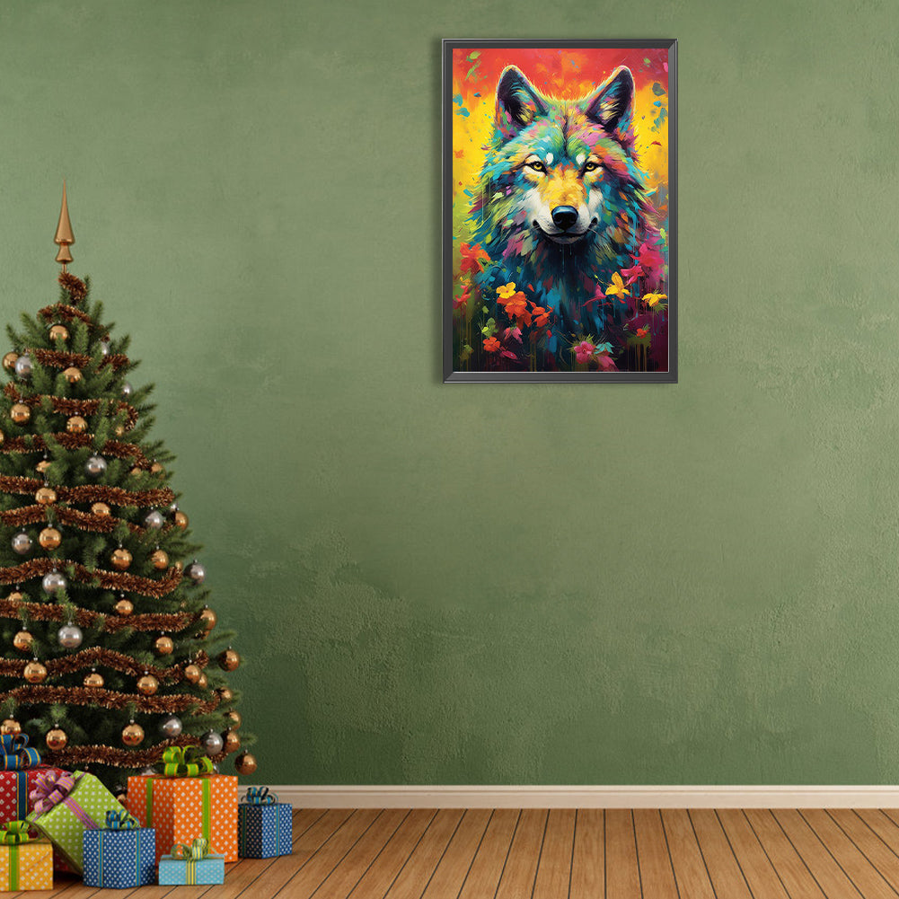 Color Paint Dog - Full Round Drill Diamond Painting 40*60CM