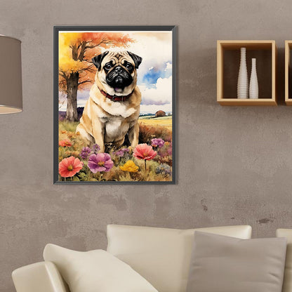 Woods Puppy - Full Square Drill Diamond Painting 30*40CM