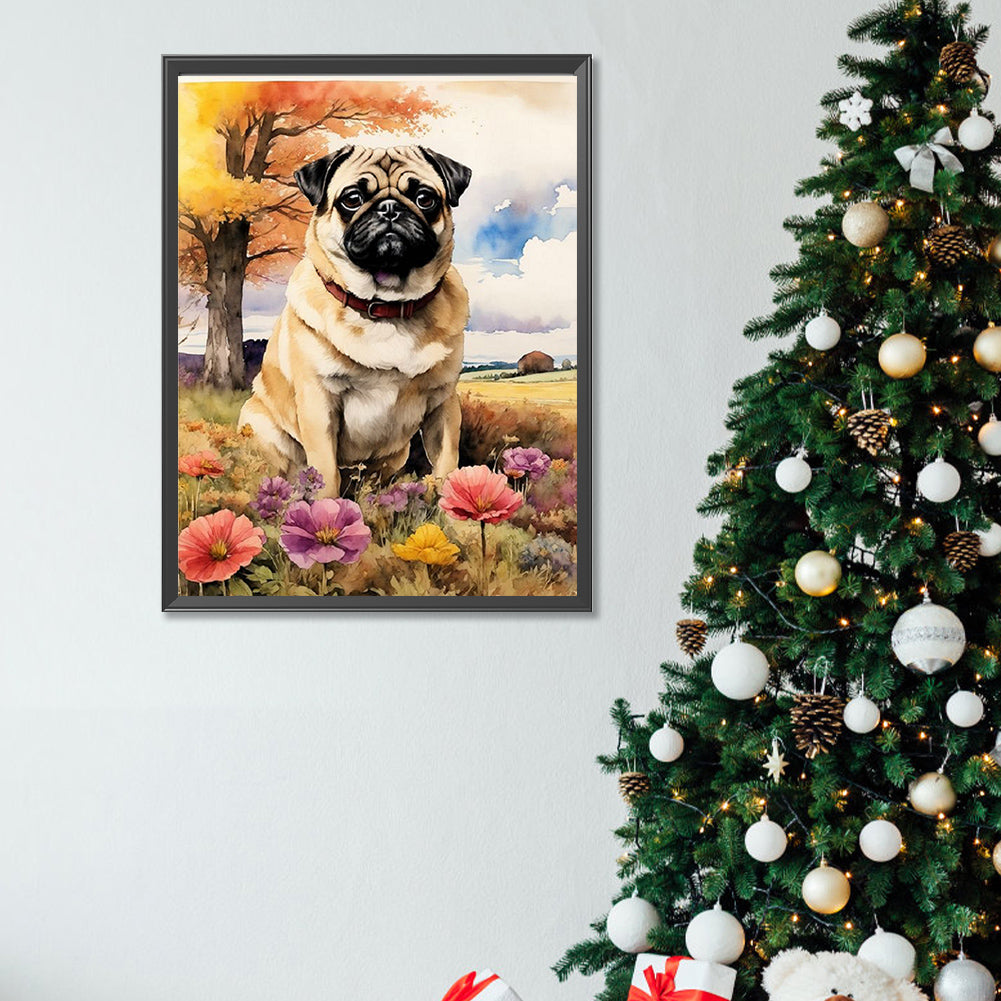 Woods Puppy - Full Square Drill Diamond Painting 30*40CM