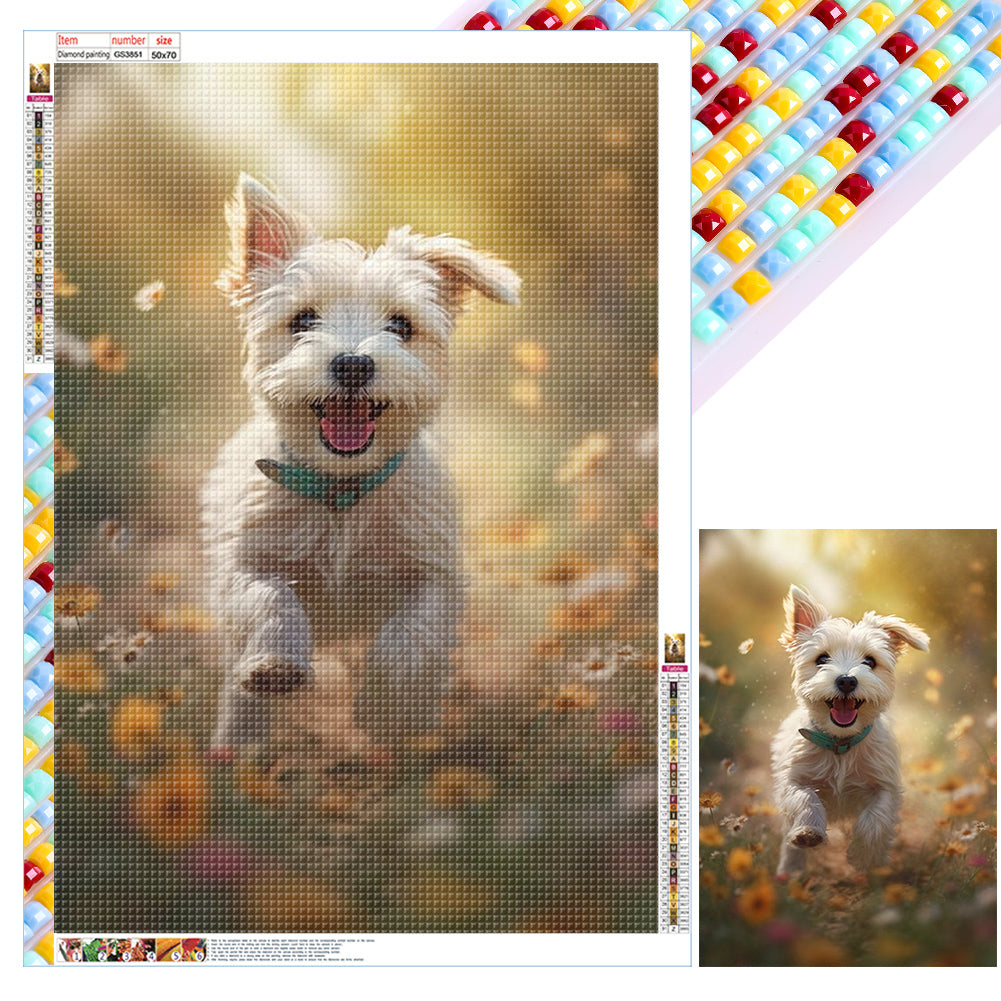 Puppy - Full Square Drill Diamond Painting 50*70CM