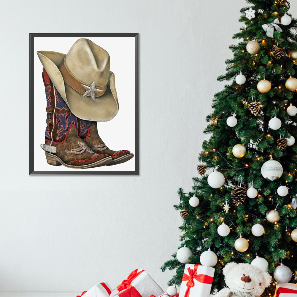 Cowboy Boots - Full Round Drill Diamond Painting 30*40CM