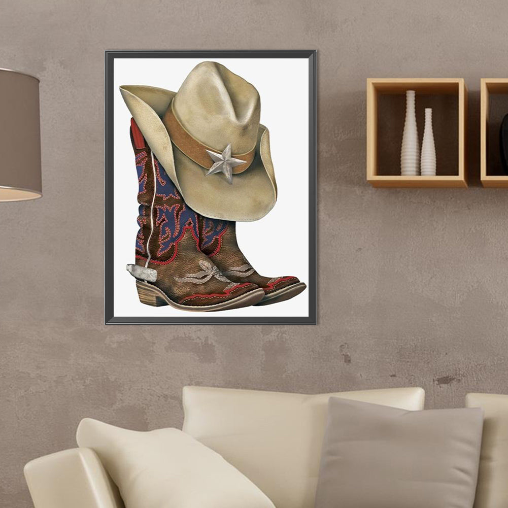 Cowboy Boots - Full Round Drill Diamond Painting 30*40CM