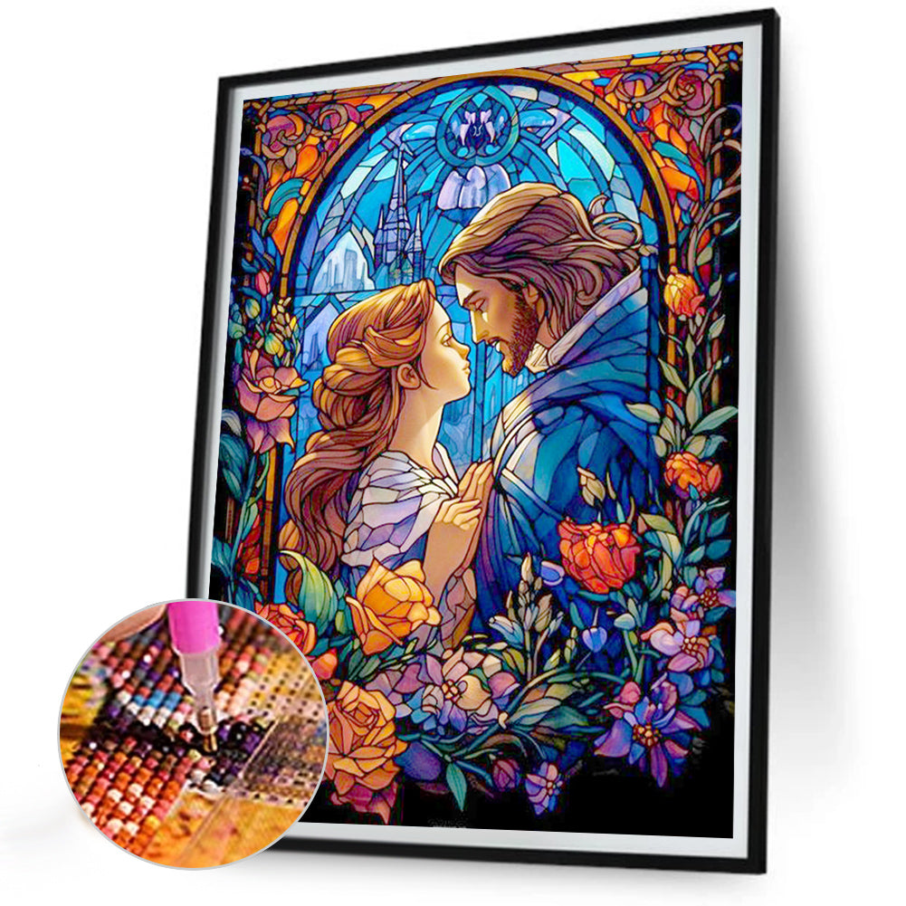 Beauty And Prince - Full Round Drill Diamond Painting 30*40CM