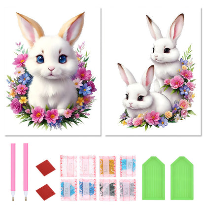 White Rabbit - Full Round Drill Diamond Painting 30*40CM