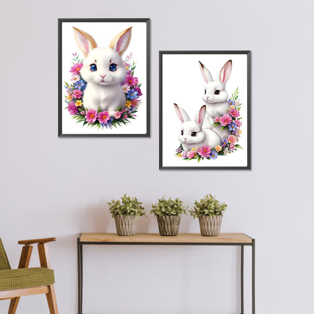 White Rabbit - Full Round Drill Diamond Painting 30*40CM