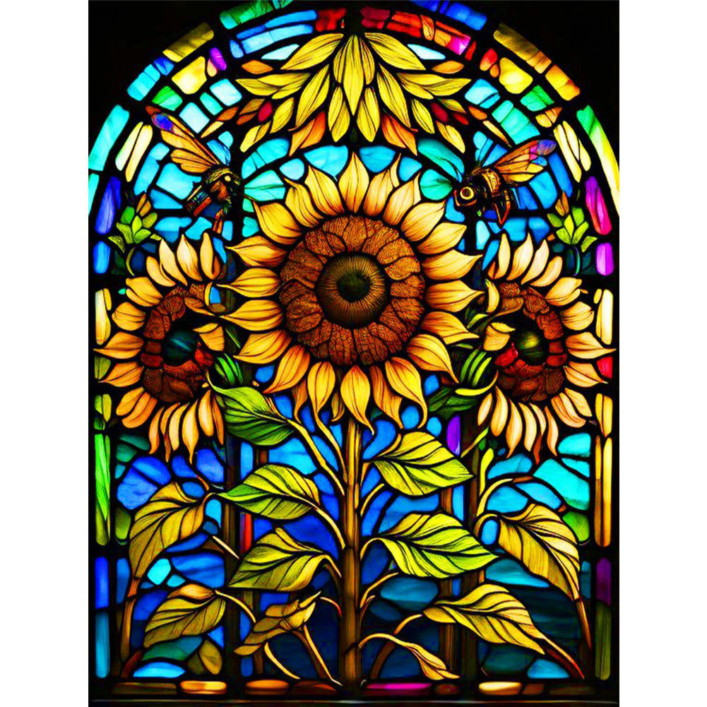 Sunflower - Full Round Drill Diamond Painting 30*40CM