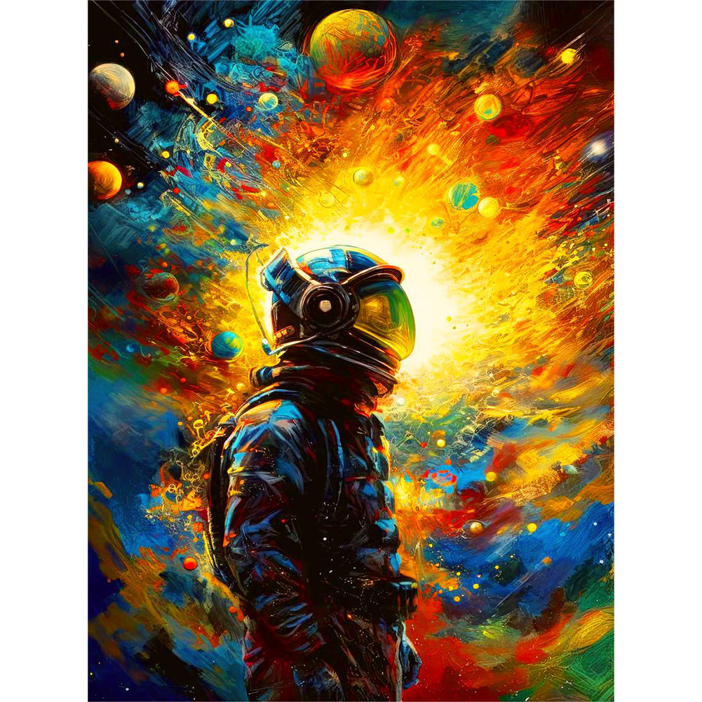 Dimensions And Astronauts - Full Round Drill Diamond Painting 30*40CM