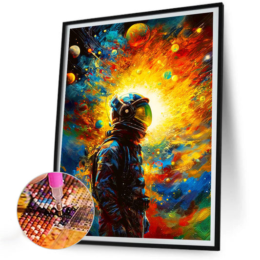Dimensions And Astronauts - Full Round Drill Diamond Painting 30*40CM
