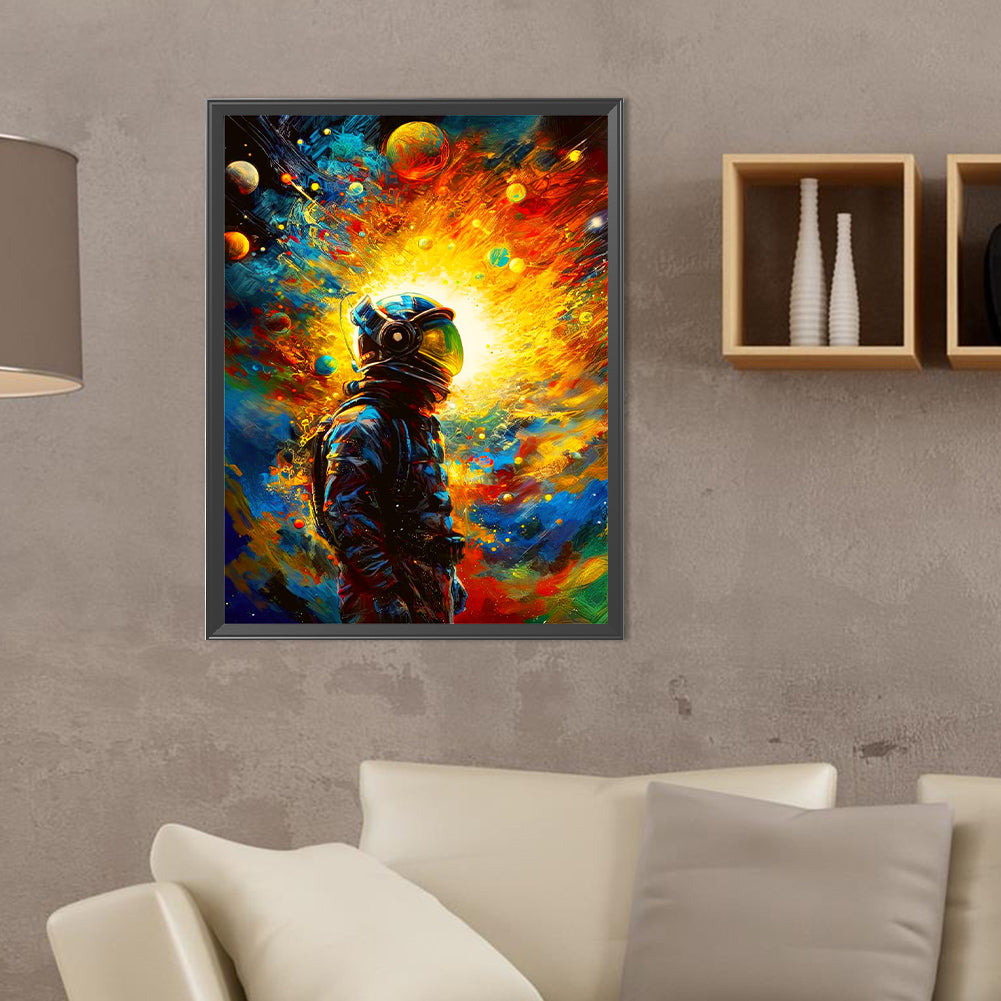 Dimensions And Astronauts - Full Round Drill Diamond Painting 30*40CM