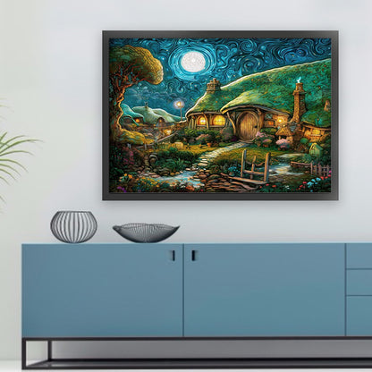 Hobbit Hut - 11CT Stamped Cross Stitch 65*50CM