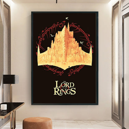 Lord Of The Rings Poster - 14CT Stamped Cross Stitch 40*60CM