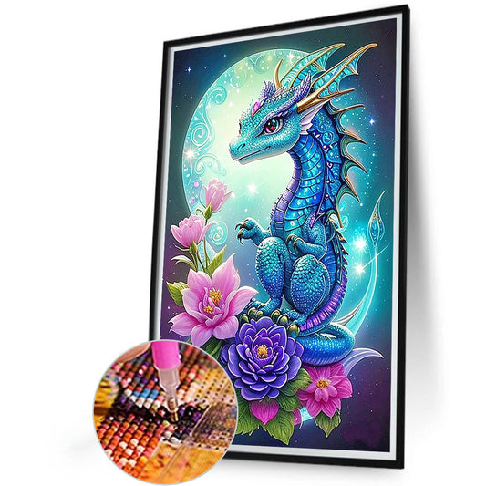 Flowers And Dragons - Full Round Drill Diamond Painting 40*60CM