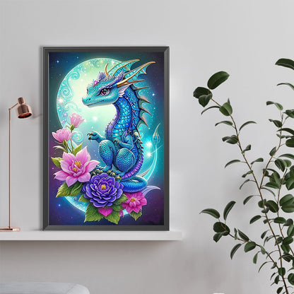 Flowers And Dragons - Full Round Drill Diamond Painting 40*60CM
