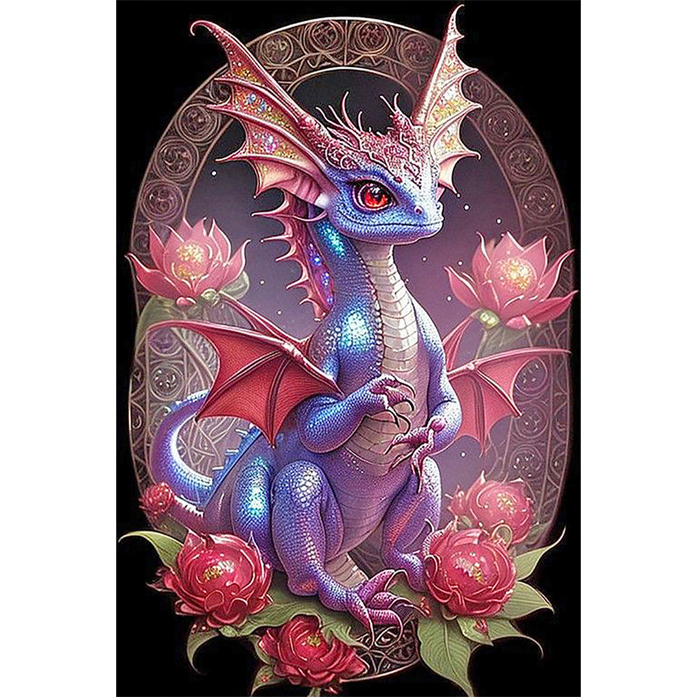 Flowers And Dragons - Full Round Drill Diamond Painting 40*60CM