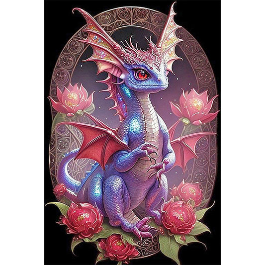 Flowers And Dragons - Full Round Drill Diamond Painting 40*60CM